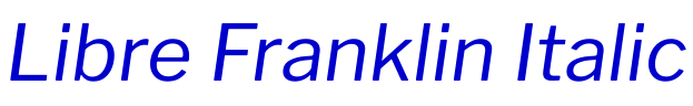 Libre Franklin Italic шрифт